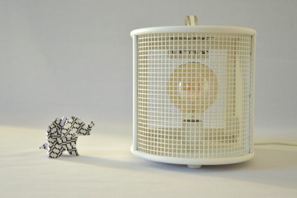 Lampe blancche thermowind design vintage upcycling 1