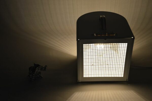 Lampe blancche thermowind design vintage upcycling 2