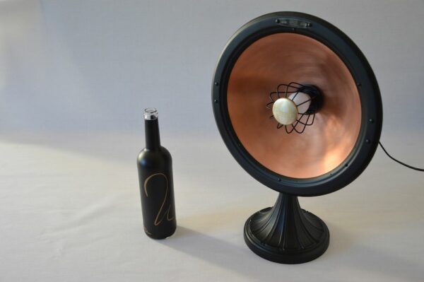 Lampe Big Parabole Calor Cuivre Noir design vintage art deco