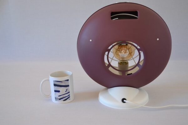 Lampe violette Elge design vintage 2