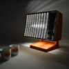 Lampe orange vintage Thermor Rectangle 2