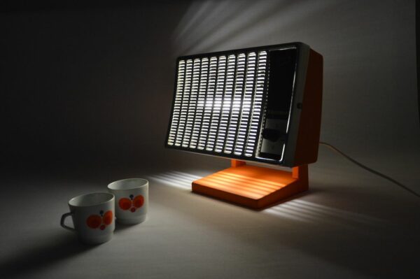Lampe orange vintage Thermor Rectangle 2