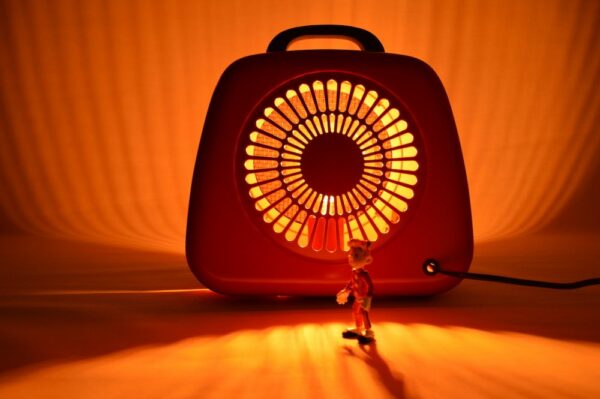 Lampe rouge design magicook uk vintage upcycling 3
