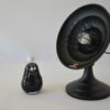 Lampe noire design vintage Artaud upcycling
