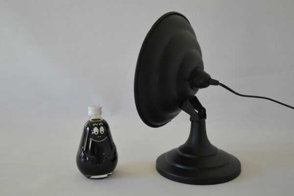 Lampe noire design vintage Artaud upcycling 2