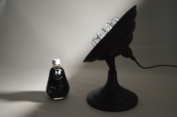 Lampe noire design vintage Artaud upcycling 3