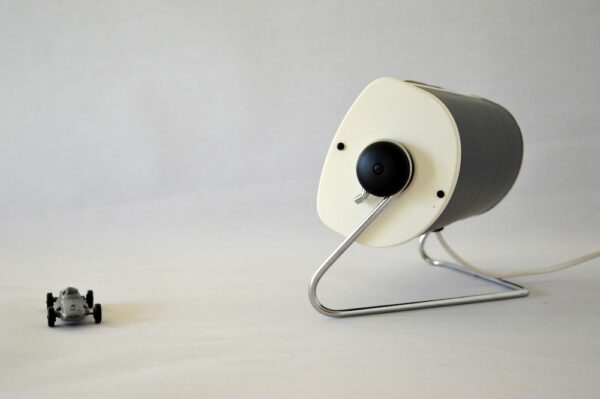 Lampe blanche noire lucas design vintage 2