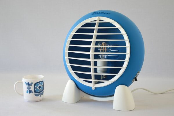 Lampe bleue design calor congo led edison 1