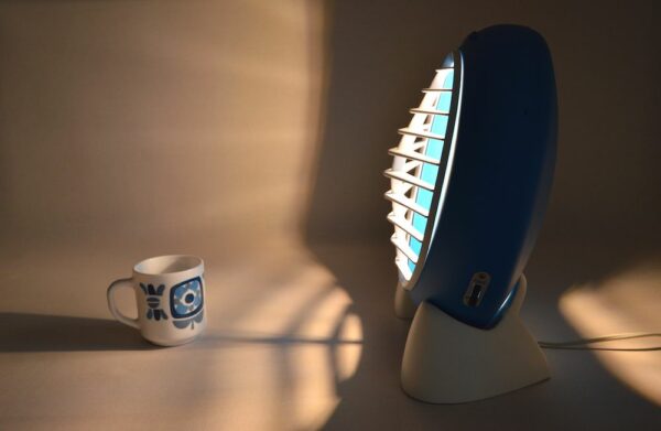 Lampe bleue design calor congo led edison 3