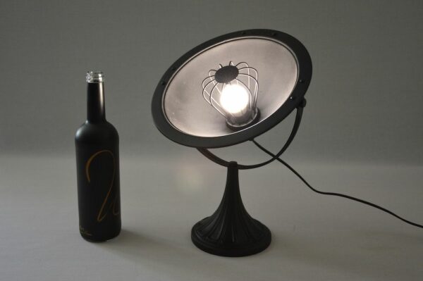 Lampe noire parabole calor art deco black design vintage