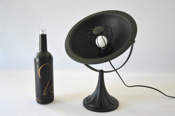 Lampe noire parabole calor art deco black design vintage