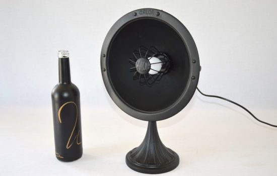 Lampe noire parabole calor art deco black design vintage