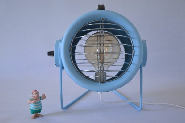 Lampe bleue lampe artjl design vintage upcycling 2