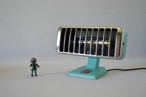 Small Thermor Edison Green Mint Lamp
