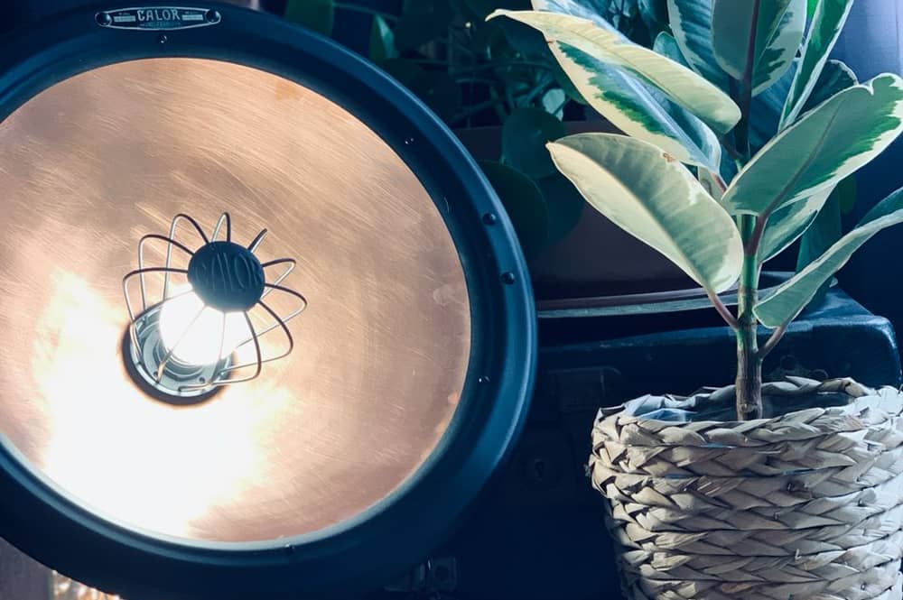Lampe Parabole Calor Cuivre Noir chez Francois compressor